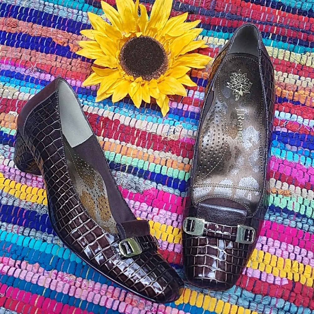 Dillards Crocodile Work Pumps